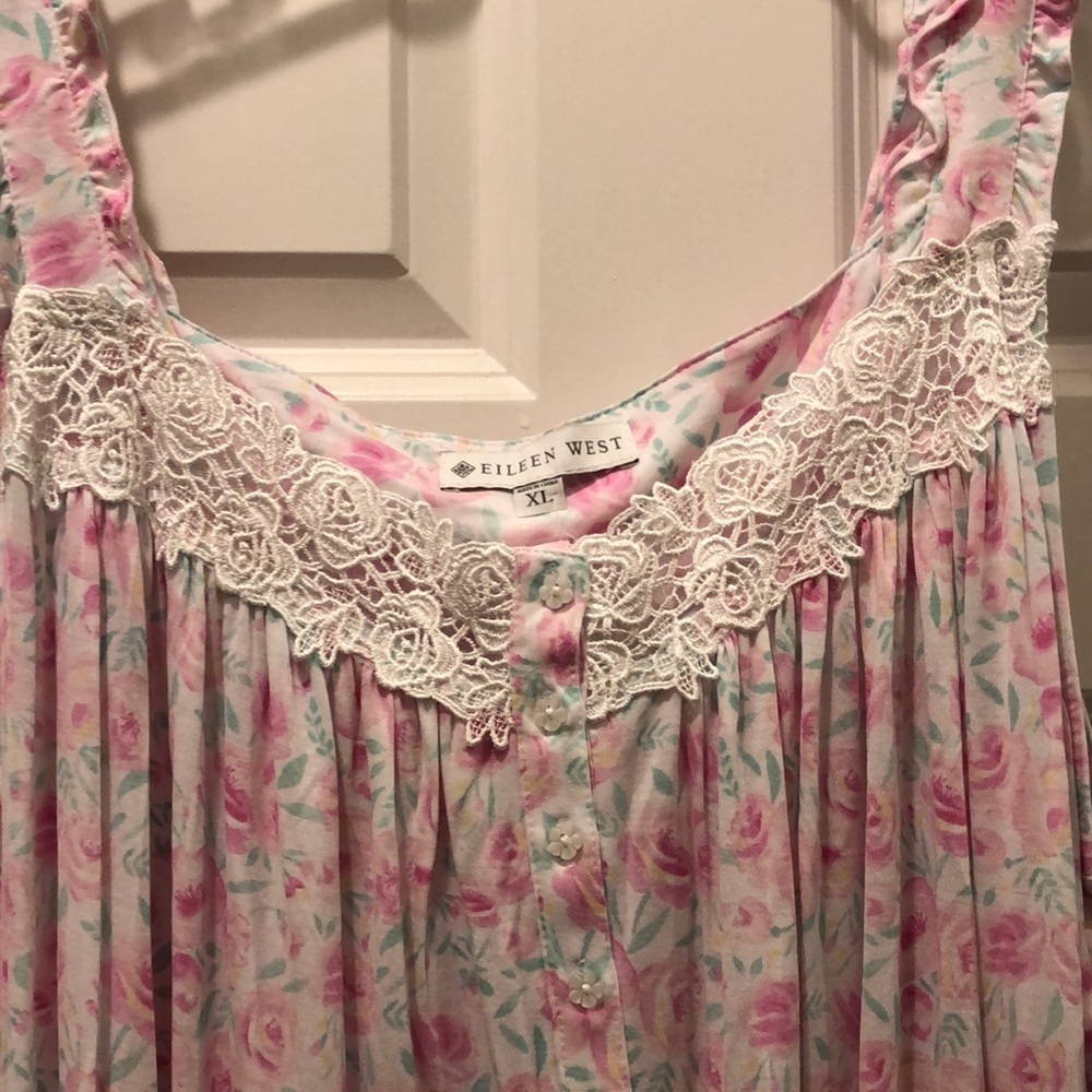 EILEEN WEST NIGHTGOWN Knee Length Modal NWT sz L